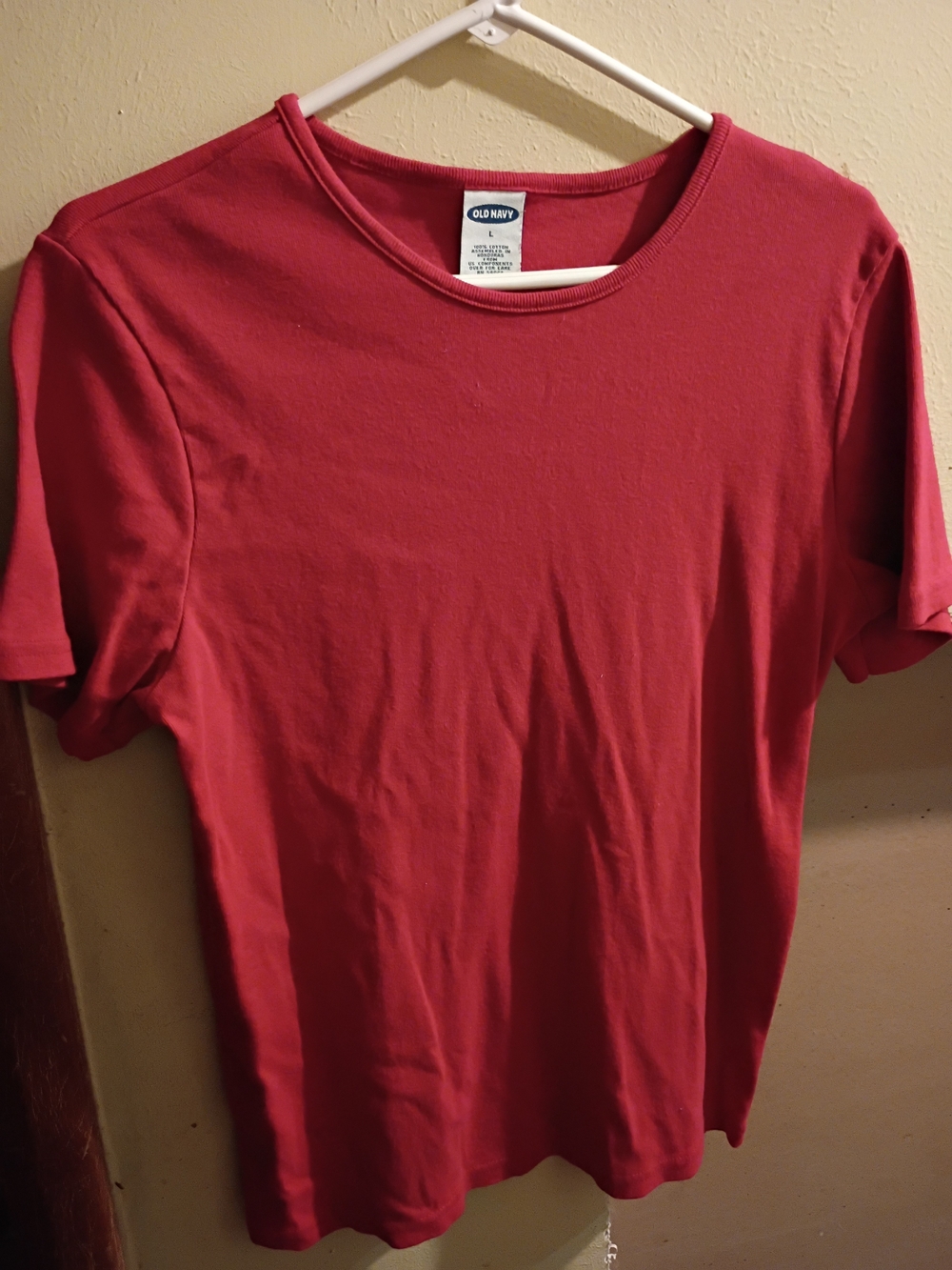 Old Navy Women's Red Crew Neck T-Shirt Large